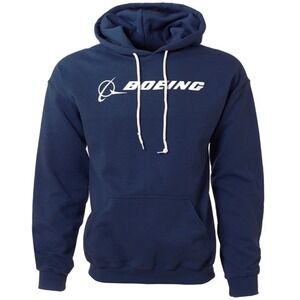 The Boeing Store Men's Navy Boeing Signature Logo Event Hooded Sweatshirt Size M